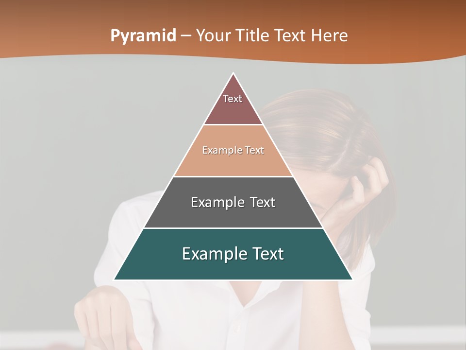 A Woman Sitting At A Desk Writing On A Piece Of Paper PowerPoint Template