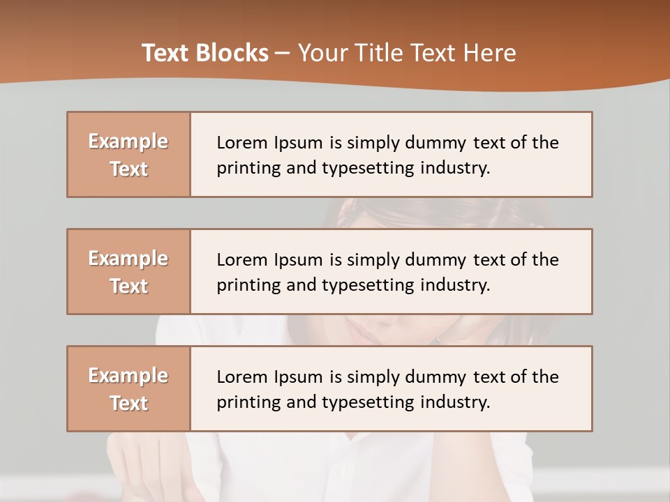 A Woman Sitting At A Desk Writing On A Piece Of Paper PowerPoint Template