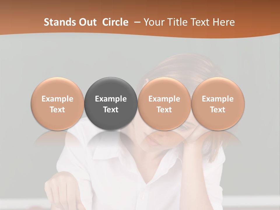 A Woman Sitting At A Desk Writing On A Piece Of Paper PowerPoint Template