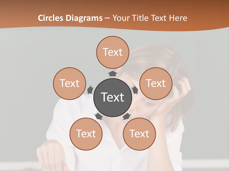 A Woman Sitting At A Desk Writing On A Piece Of Paper PowerPoint Template