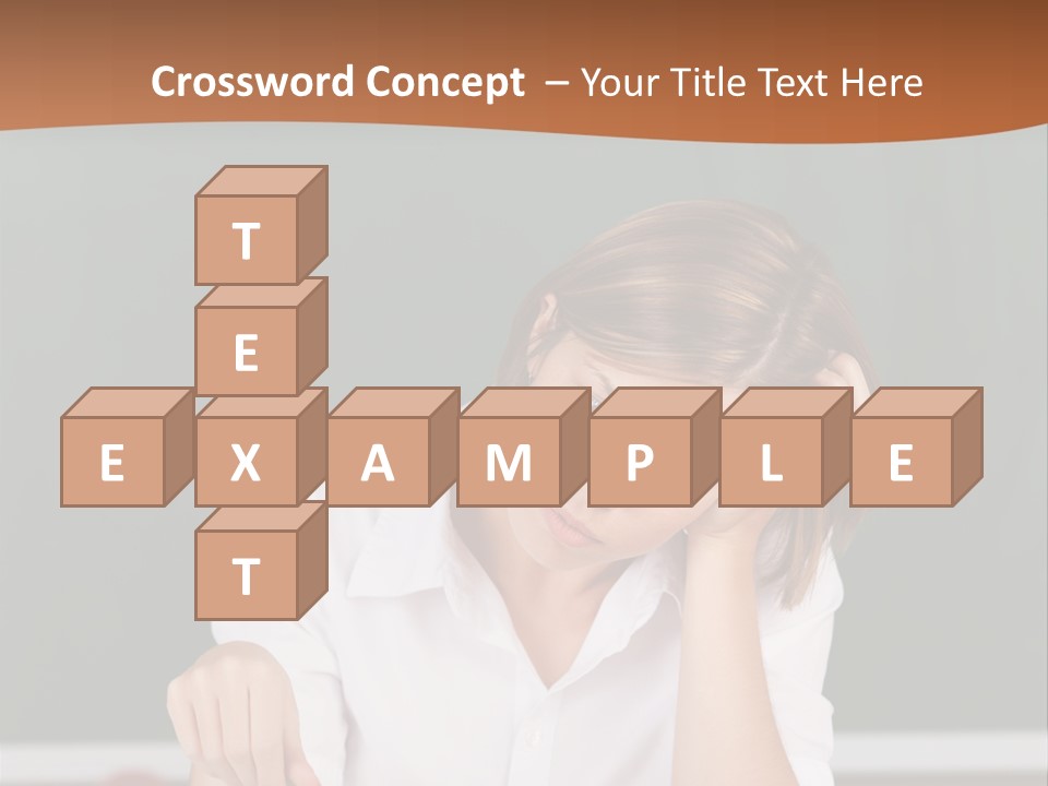 A Woman Sitting At A Desk Writing On A Piece Of Paper PowerPoint Template