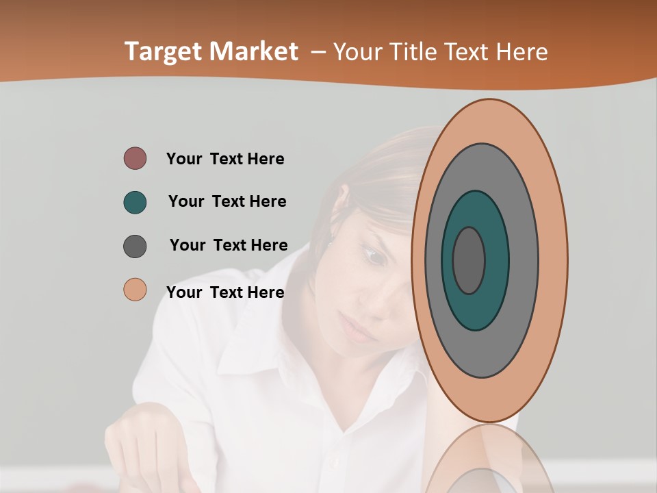 A Woman Sitting At A Desk Writing On A Piece Of Paper PowerPoint Template