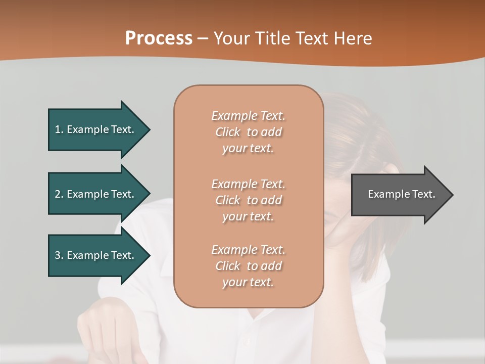 A Woman Sitting At A Desk Writing On A Piece Of Paper PowerPoint Template