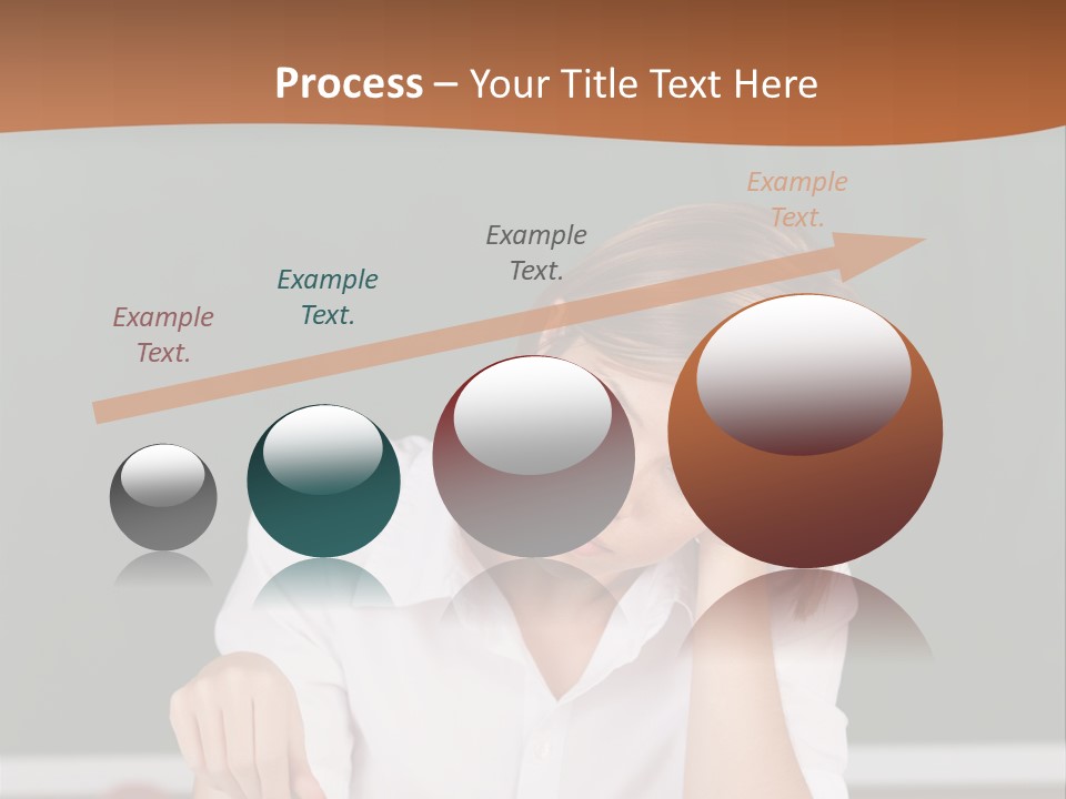 A Woman Sitting At A Desk Writing On A Piece Of Paper PowerPoint Template