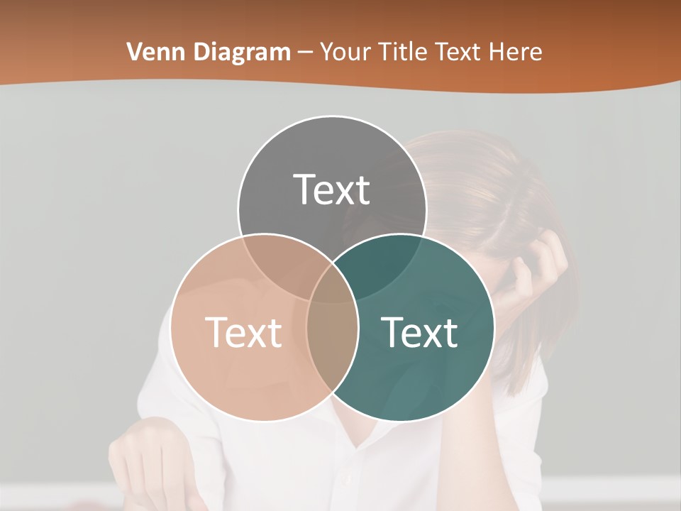 A Woman Sitting At A Desk Writing On A Piece Of Paper PowerPoint Template