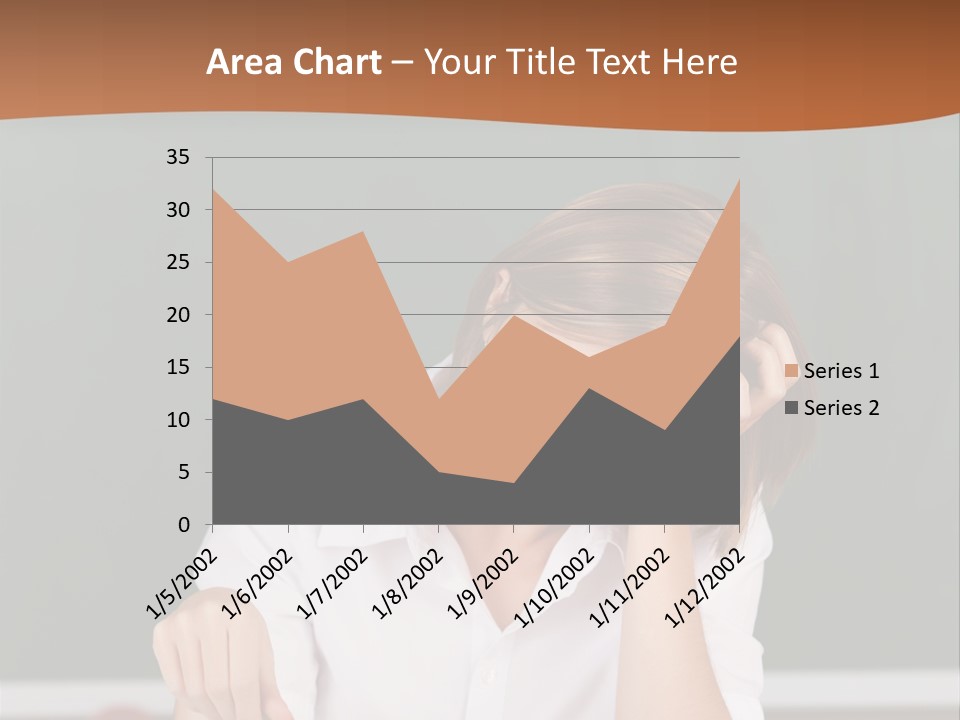 A Woman Sitting At A Desk Writing On A Piece Of Paper PowerPoint Template