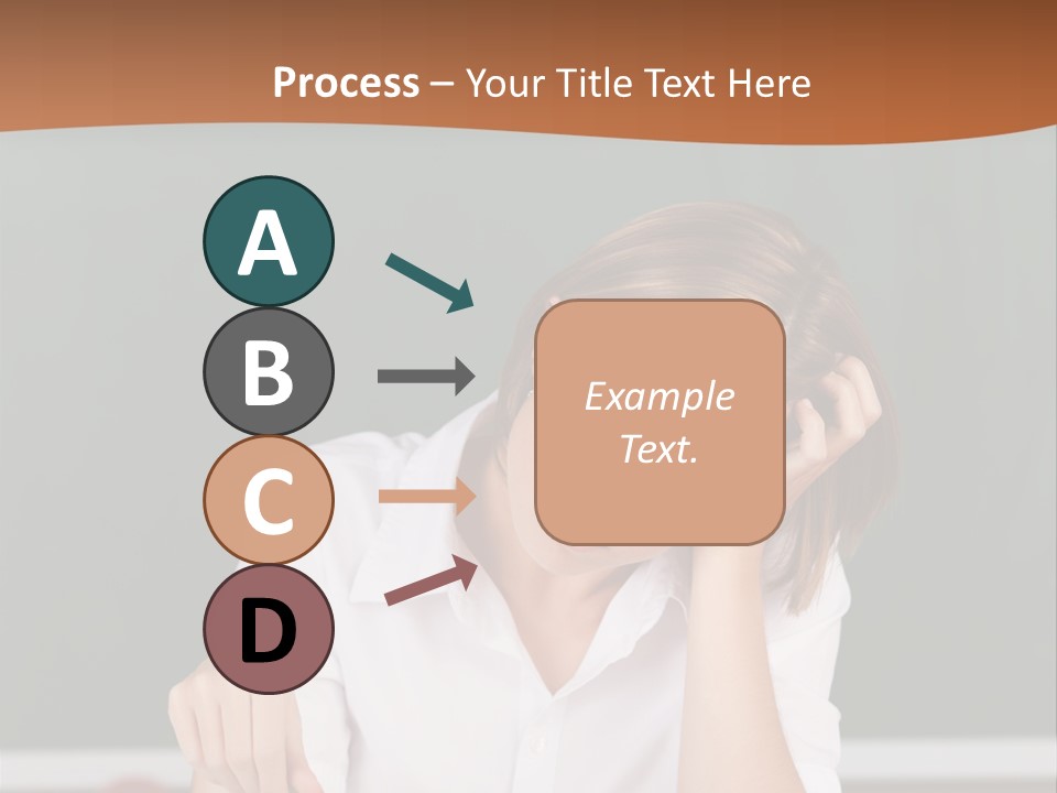 A Woman Sitting At A Desk Writing On A Piece Of Paper PowerPoint Template