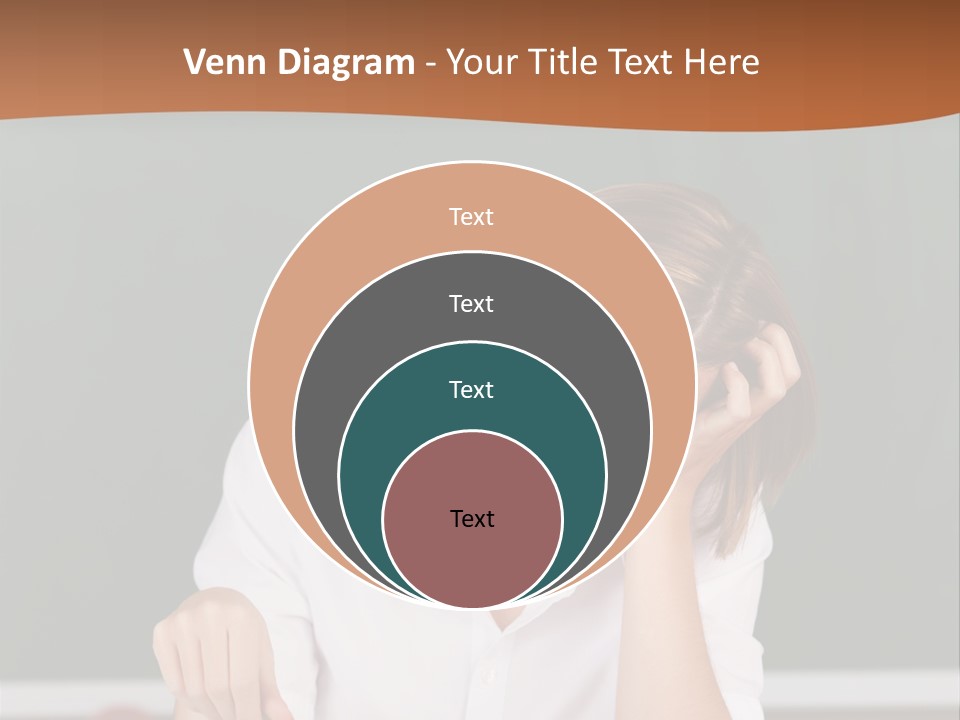 A Woman Sitting At A Desk Writing On A Piece Of Paper PowerPoint Template