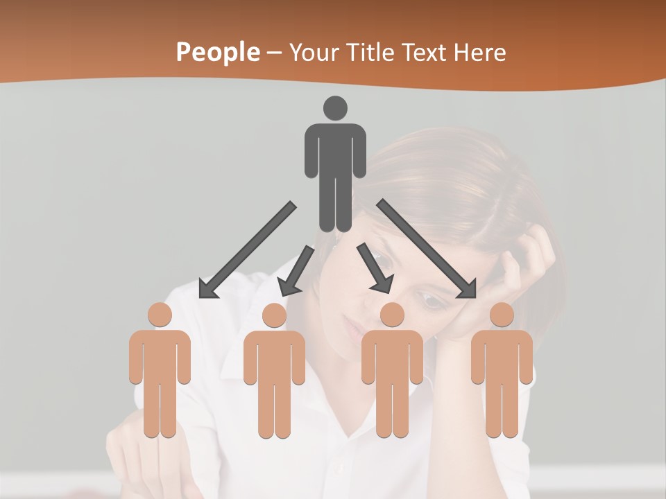 A Woman Sitting At A Desk Writing On A Piece Of Paper PowerPoint Template