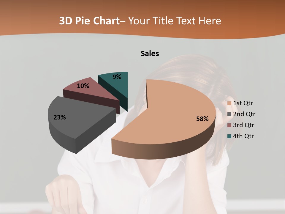A Woman Sitting At A Desk Writing On A Piece Of Paper PowerPoint Template