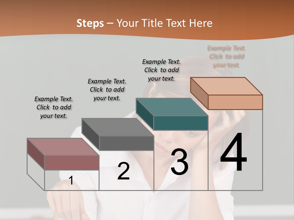 A Woman Sitting At A Desk Writing On A Piece Of Paper PowerPoint Template