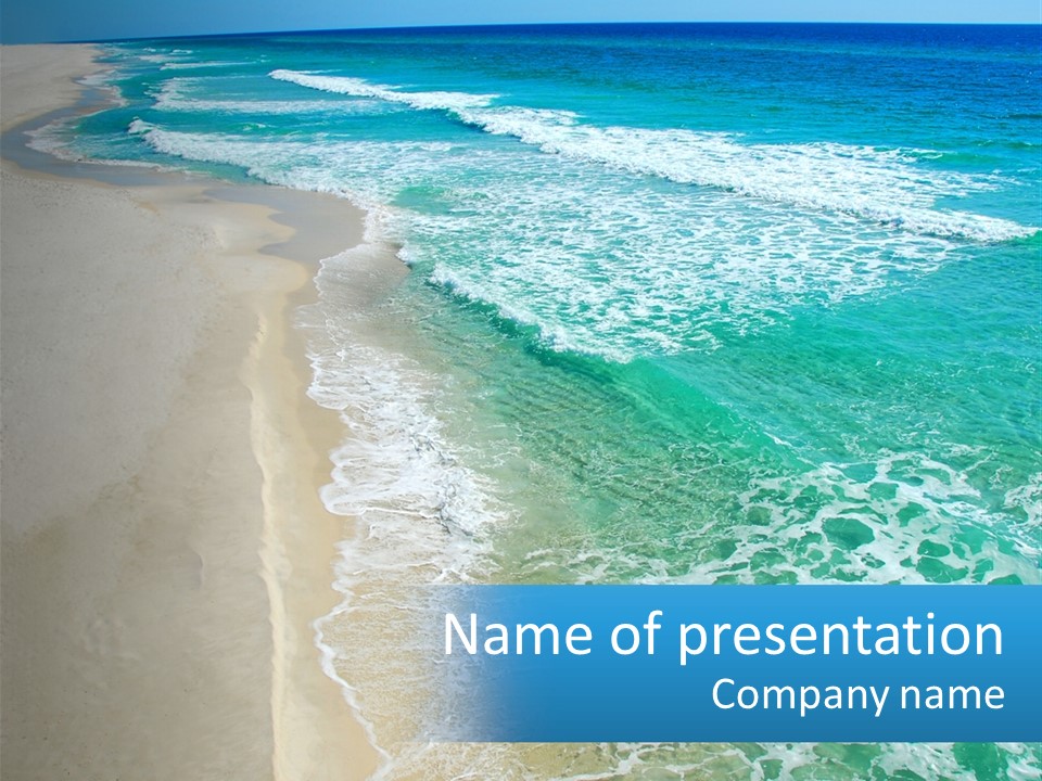 An Aerial View Of A Beach And Ocean PowerPoint Template