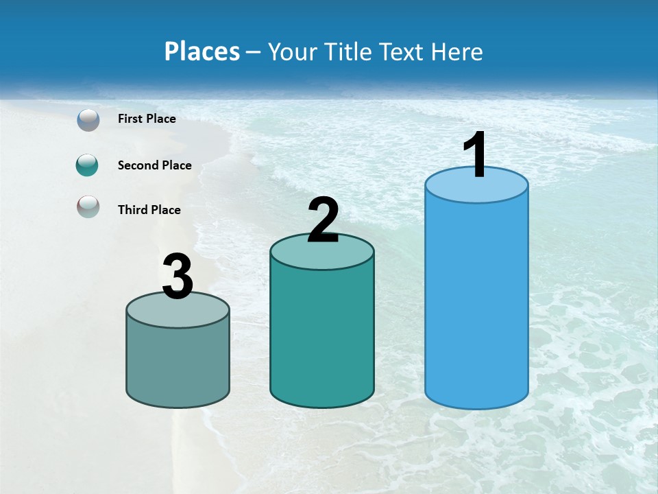 An Aerial View Of A Beach And Ocean PowerPoint Template