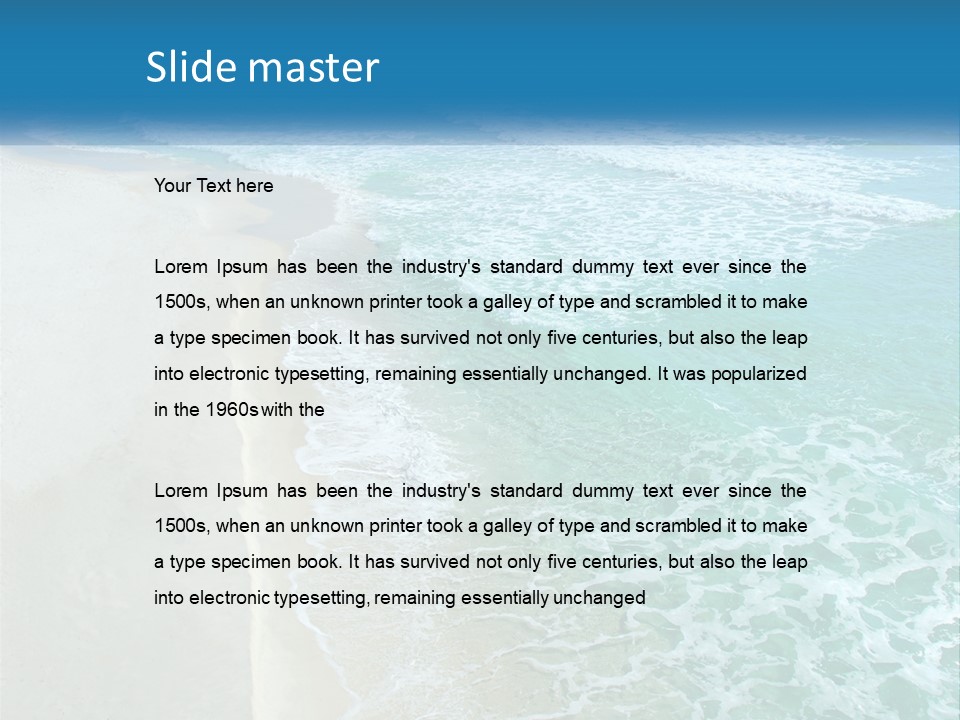 An Aerial View Of A Beach And Ocean PowerPoint Template