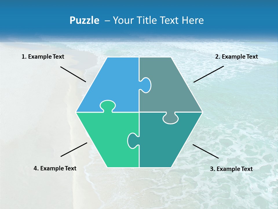 An Aerial View Of A Beach And Ocean PowerPoint Template