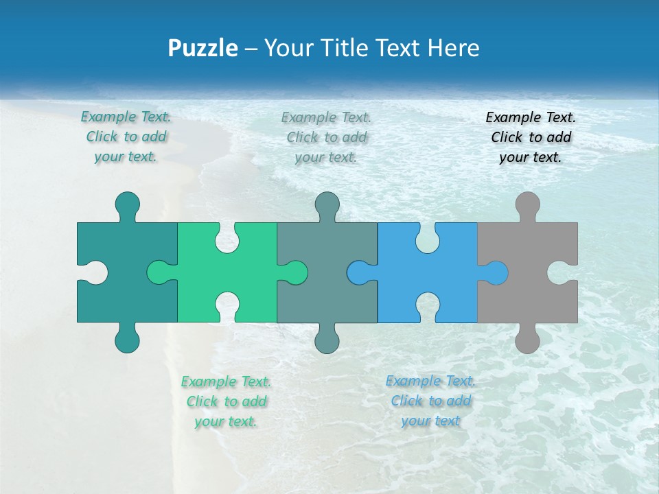 An Aerial View Of A Beach And Ocean PowerPoint Template