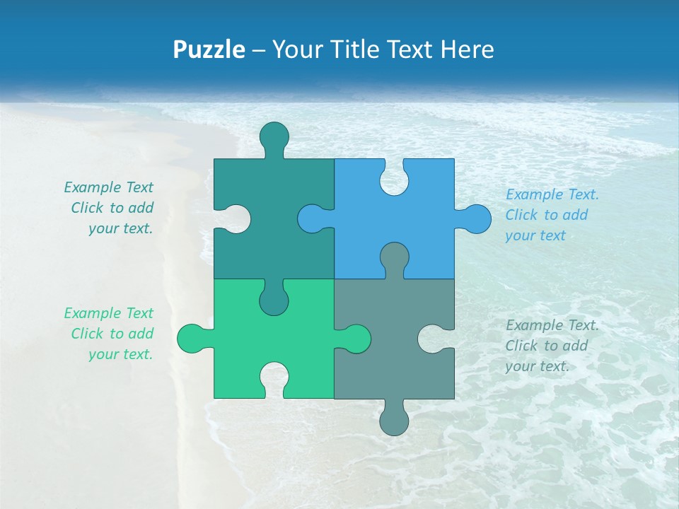 An Aerial View Of A Beach And Ocean PowerPoint Template