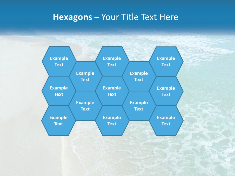 An Aerial View Of A Beach And Ocean PowerPoint Template