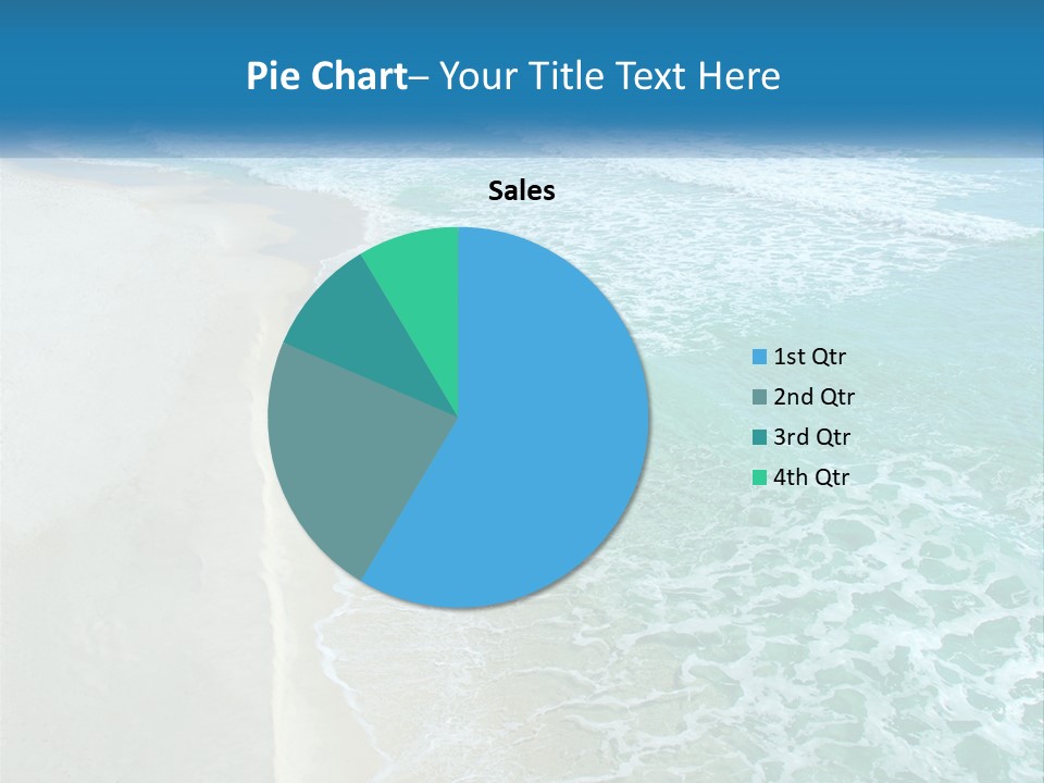 An Aerial View Of A Beach And Ocean PowerPoint Template