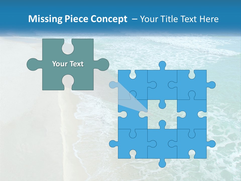 An Aerial View Of A Beach And Ocean PowerPoint Template