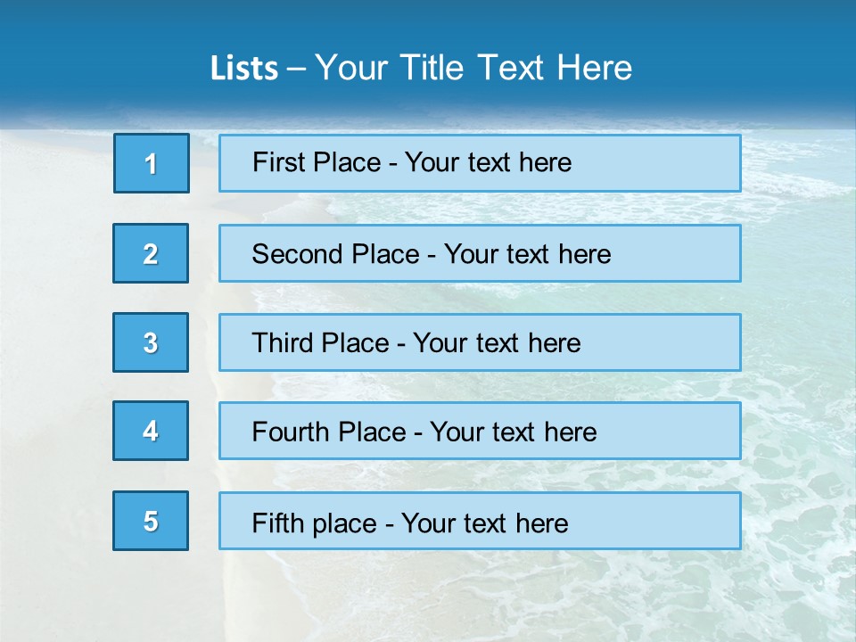 An Aerial View Of A Beach And Ocean PowerPoint Template