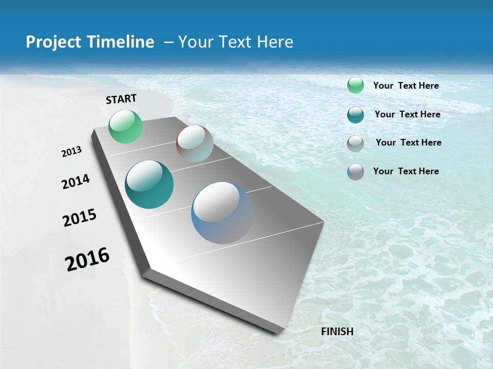 An Aerial View Of A Beach And Ocean PowerPoint Template