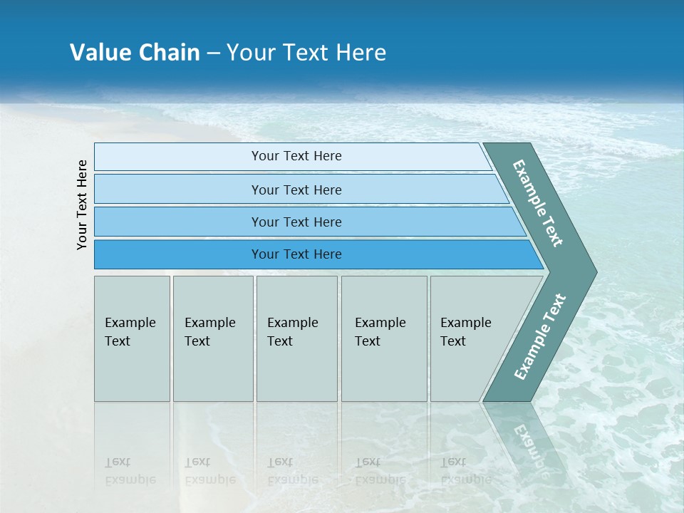 An Aerial View Of A Beach And Ocean PowerPoint Template