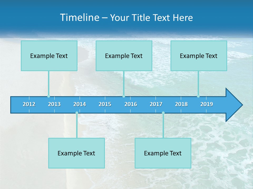 An Aerial View Of A Beach And Ocean PowerPoint Template