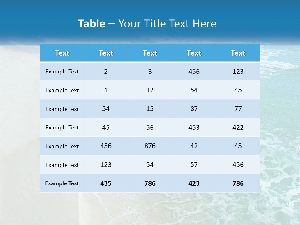 An Aerial View Of A Beach And Ocean PowerPoint Template