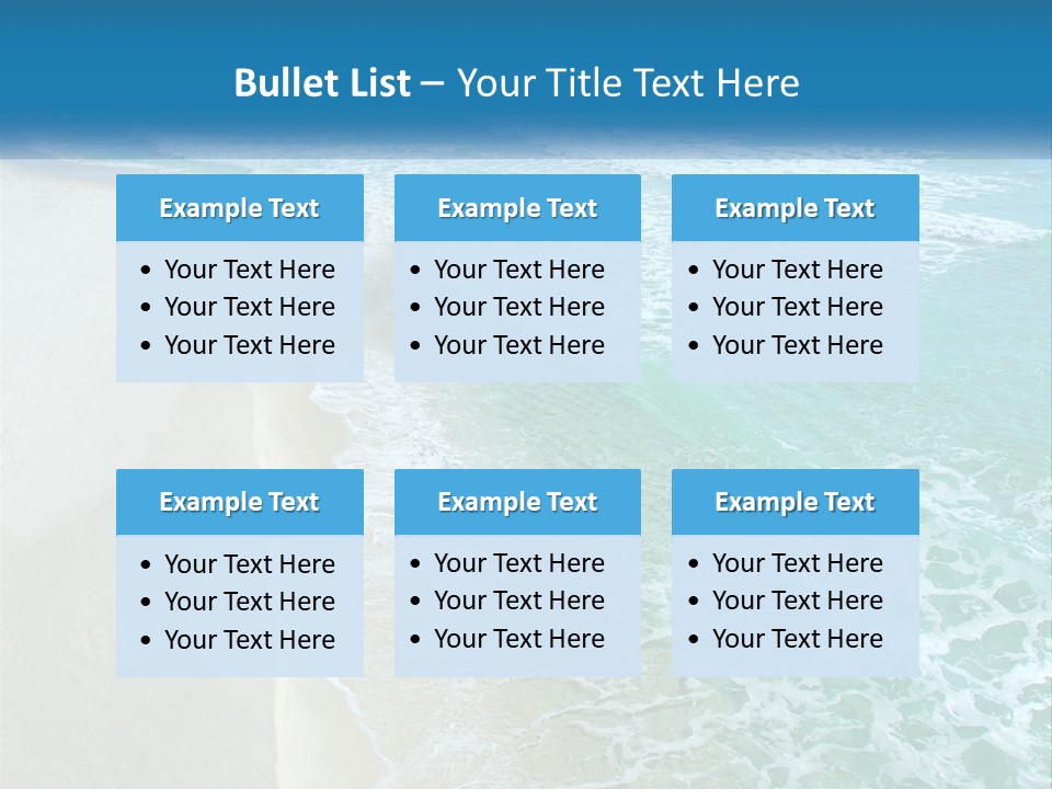 An Aerial View Of A Beach And Ocean PowerPoint Template