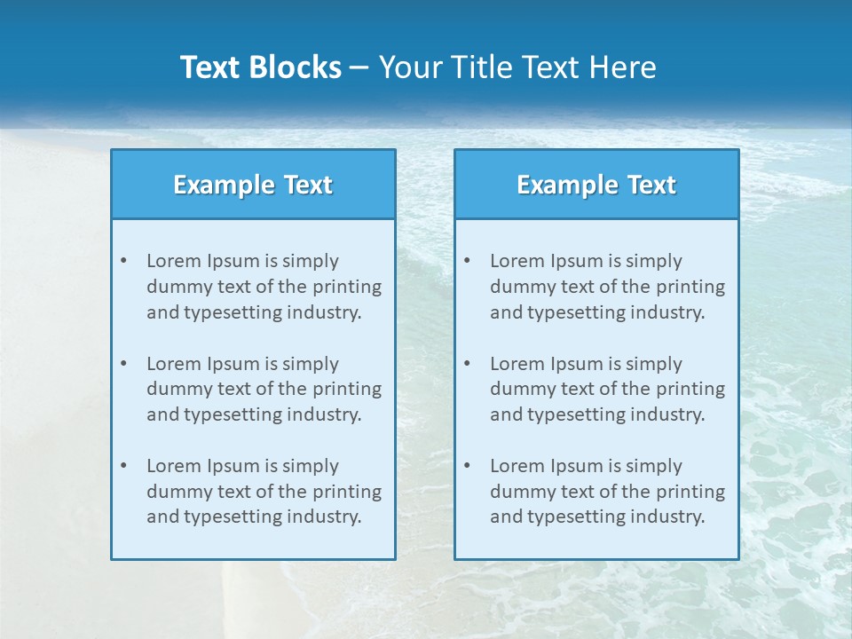 An Aerial View Of A Beach And Ocean PowerPoint Template