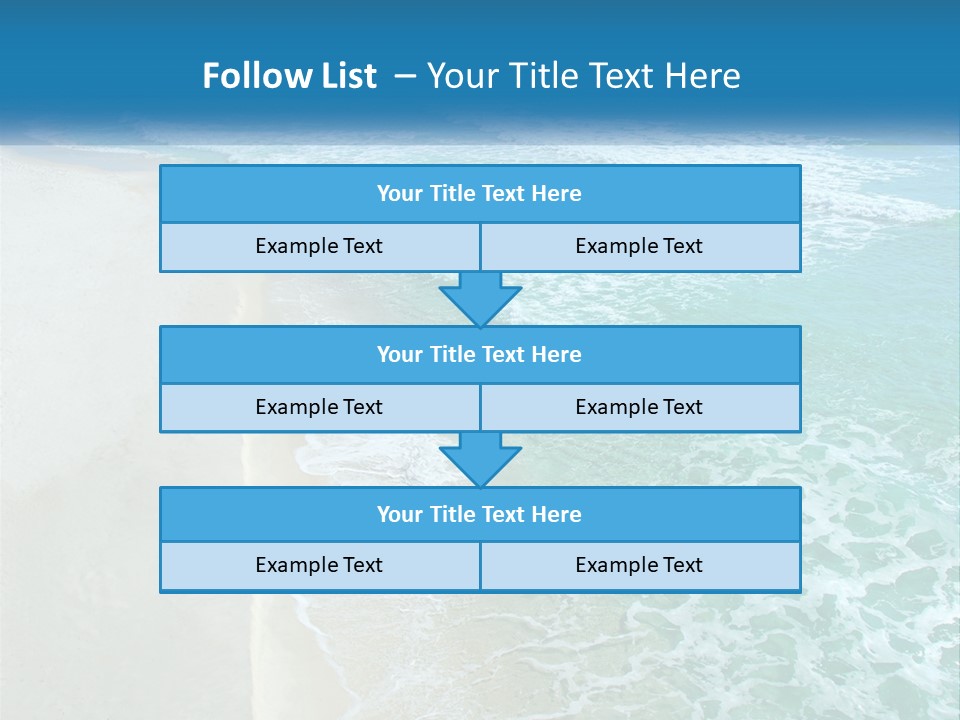 An Aerial View Of A Beach And Ocean PowerPoint Template