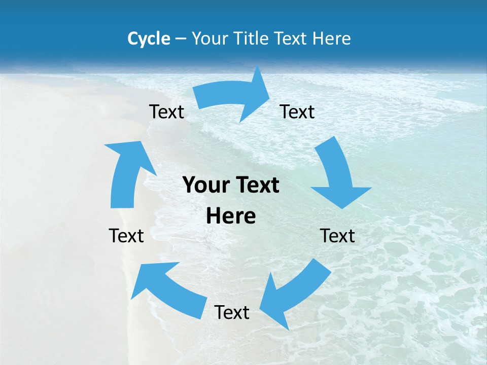 An Aerial View Of A Beach And Ocean PowerPoint Template