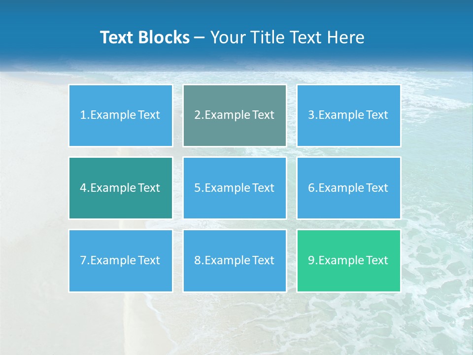 An Aerial View Of A Beach And Ocean PowerPoint Template
