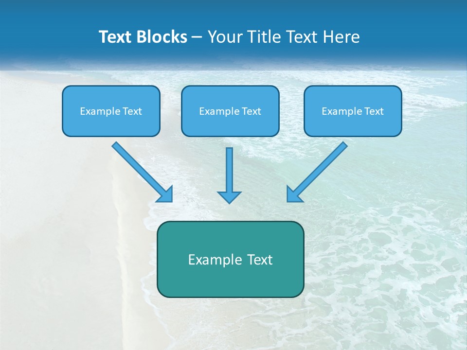 An Aerial View Of A Beach And Ocean PowerPoint Template