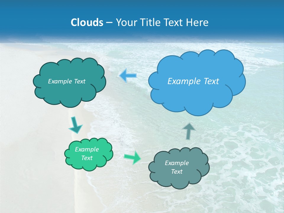 An Aerial View Of A Beach And Ocean PowerPoint Template