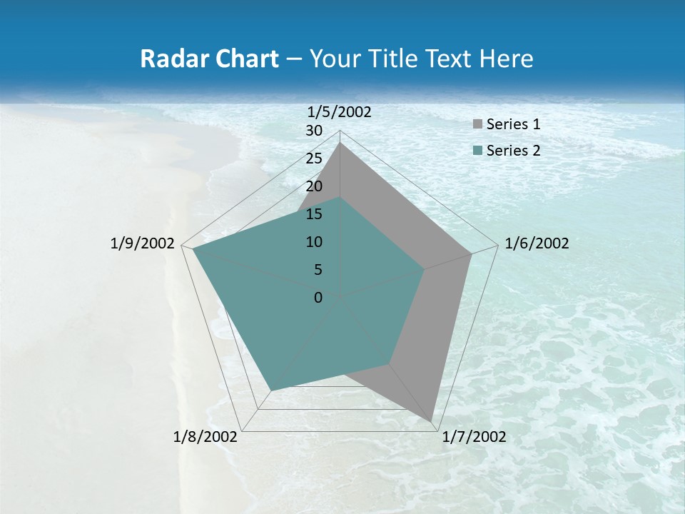 An Aerial View Of A Beach And Ocean PowerPoint Template