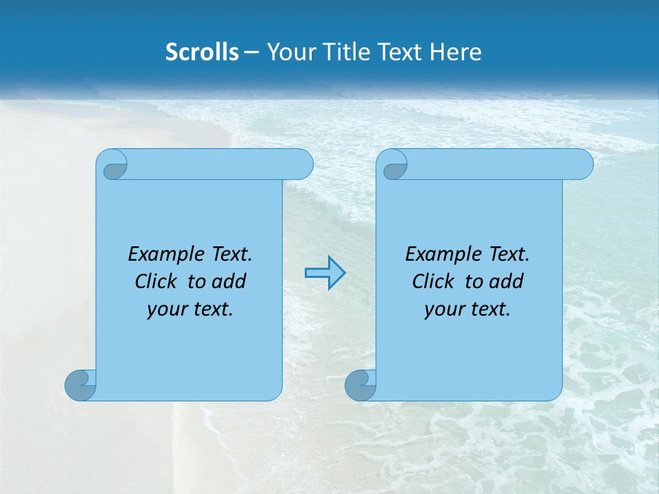 An Aerial View Of A Beach And Ocean PowerPoint Template