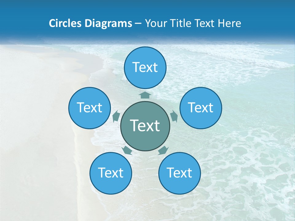 An Aerial View Of A Beach And Ocean PowerPoint Template