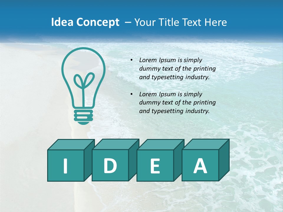 An Aerial View Of A Beach And Ocean PowerPoint Template