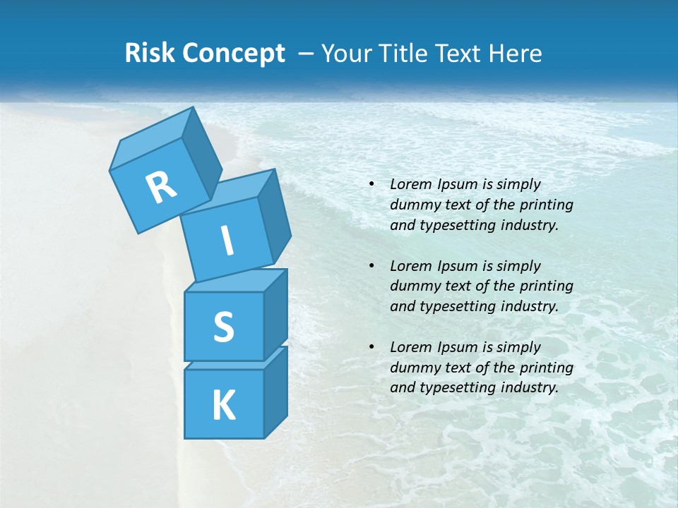 An Aerial View Of A Beach And Ocean PowerPoint Template