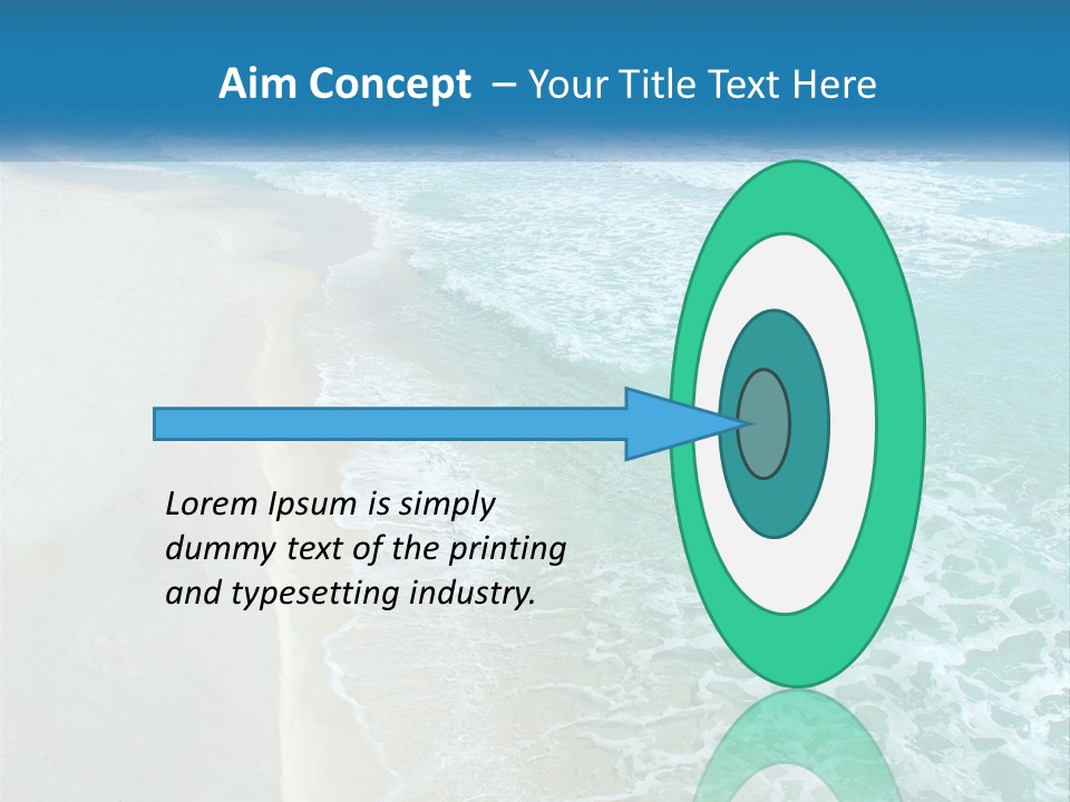 An Aerial View Of A Beach And Ocean PowerPoint Template