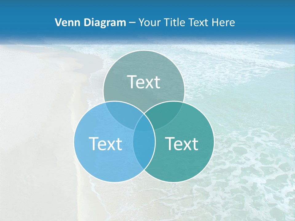 An Aerial View Of A Beach And Ocean PowerPoint Template