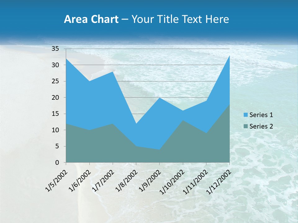 An Aerial View Of A Beach And Ocean PowerPoint Template