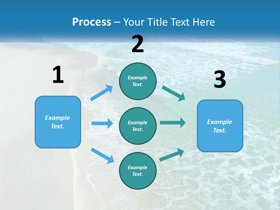 An Aerial View Of A Beach And Ocean PowerPoint Template