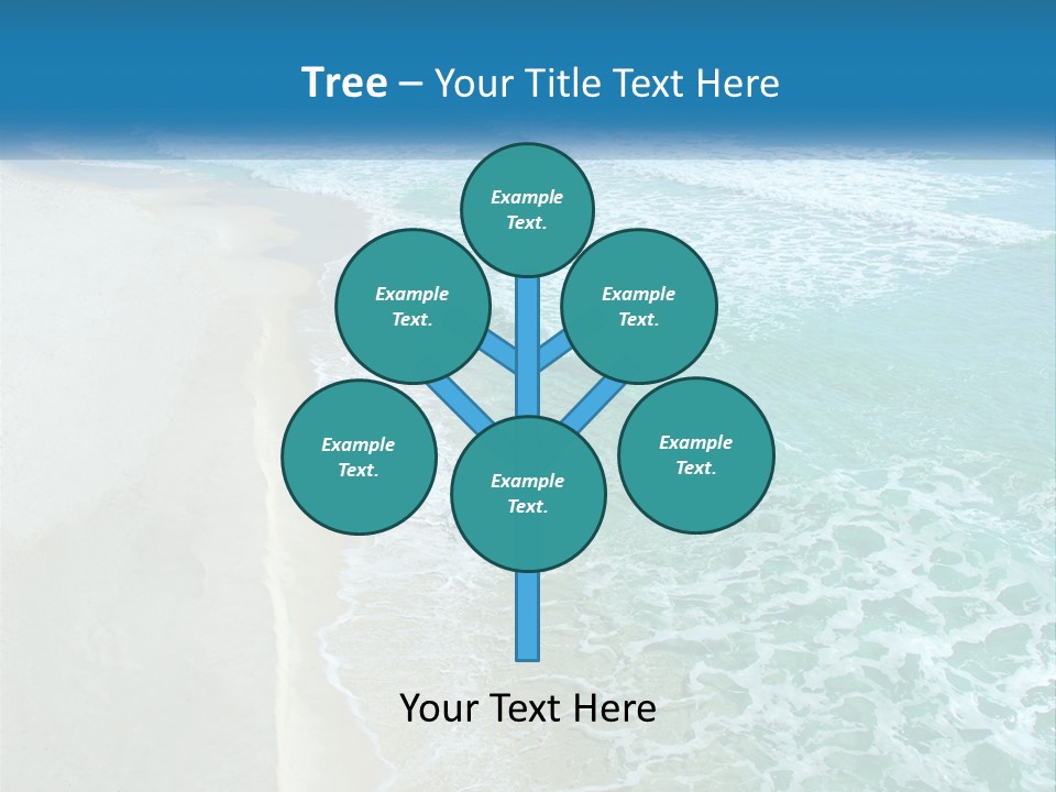 An Aerial View Of A Beach And Ocean PowerPoint Template
