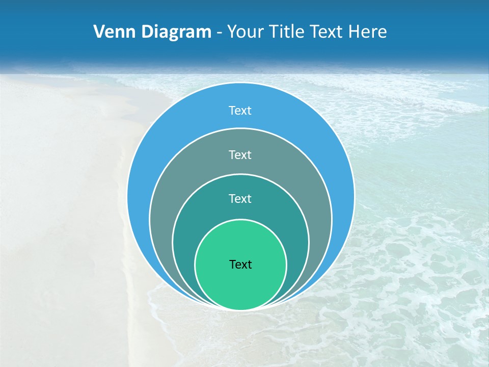 An Aerial View Of A Beach And Ocean PowerPoint Template