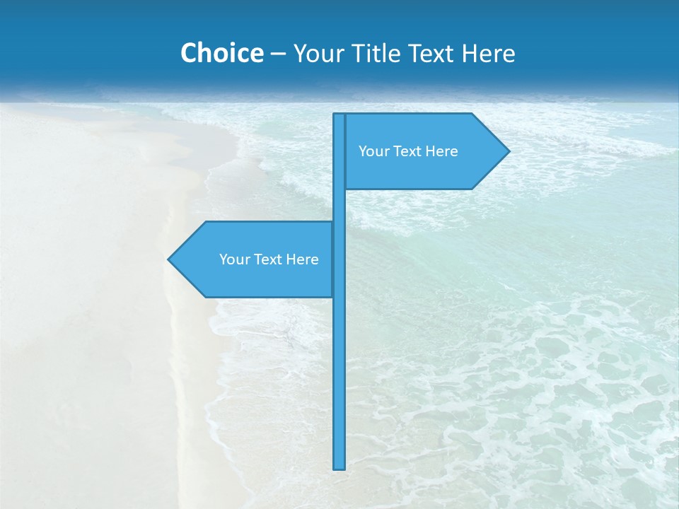 An Aerial View Of A Beach And Ocean PowerPoint Template