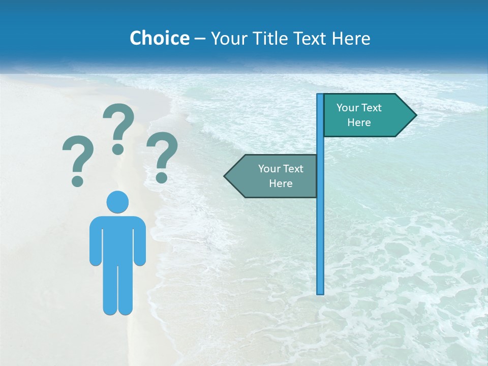 An Aerial View Of A Beach And Ocean PowerPoint Template