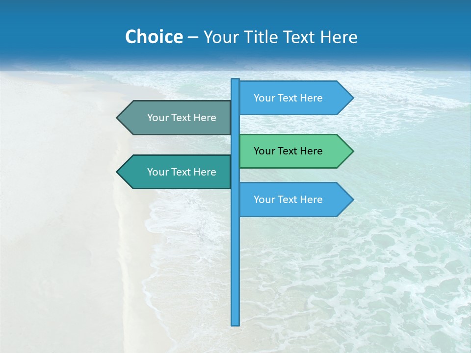 An Aerial View Of A Beach And Ocean PowerPoint Template